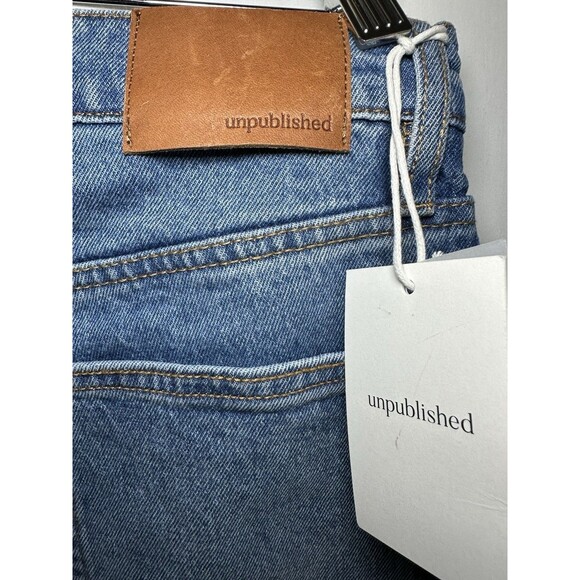 UNPUBLISHED Rae Wilshire High Rise Straight Blue Jeans Denim Women's 29 NWT - Picture 5 of 11